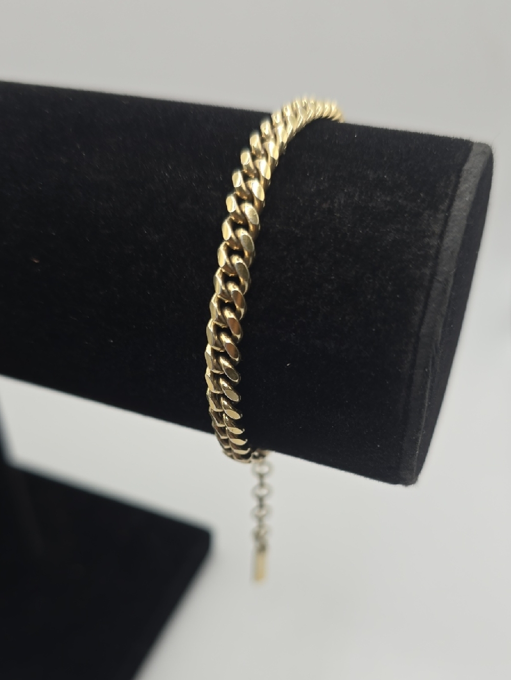 Jaxxon Classic Gold Sterling Silver Cuban Chain Bracelet for Women